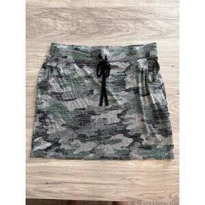 Market & Spruce Amia Knit Skirt Olive Camo XL